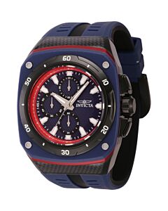 Men's Speedway Chronograph Silicone Blue Dial Watch