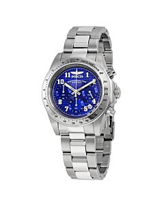 Men's Speedway Chronograph Stainless Steel Blue Textured Dial Watch