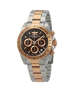 Men's Speedway Chronograph Stainless Steel Brown Dial Watch
