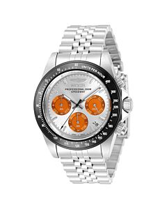 Men's Speedway Chronograph Stainless Steel Silver Dial Watch