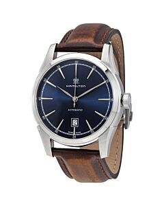 Men's Spirit of Liberty Leather Blue Dial