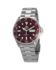 Men's Sports Stainless Steel Red Dial Watch