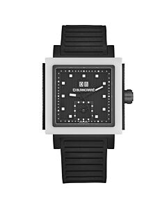 Men's Square Rubber Black Dial Watch