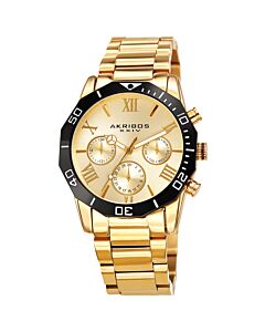 Men's Stainless Steel Gold Tone Dial