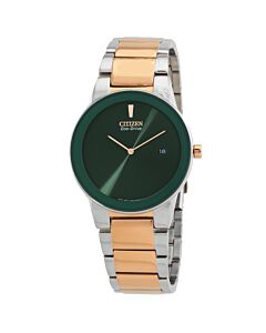 Men's Stainless Steel Green Dial Watch