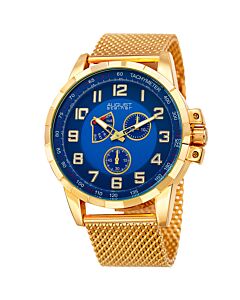 Men's Stainless Steel Mesh Blue Dial Watch