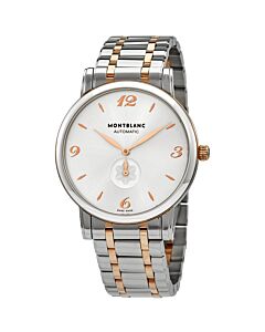 Men's Star Classique Stainless Steel and 18kt Rose Gold Silver Dial