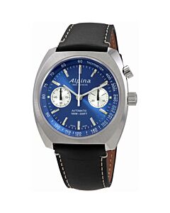 Men's Startimer Pilot Heritage Chronograph Leather Blue Dial Watch