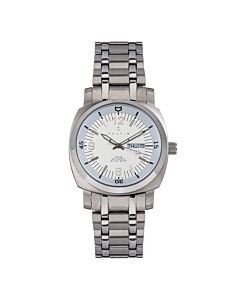 Mens-Stealth-Stainless-Steel-White-Dial-Watch
