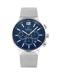 Men's Storm Chronograph Stainless Steel Blue Dial Watch