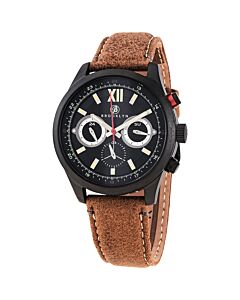 Men's Stuyvesant Leather Black Dial Watch