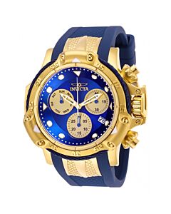 Men's Subaqua Chronograph Silicone and Stainless Steel Blue Dial Watch