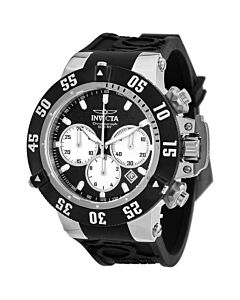 Men's Subaqua Chronograph Silicone Black Dial Watch