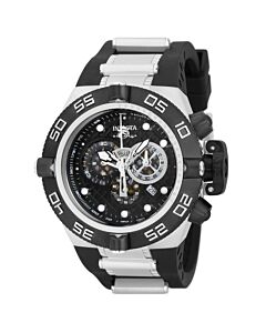 Men's Subaqua Noma IV Chronograph Rubber with Stainless Steel links Black Dial Watch