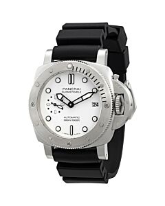 Men's Submersible Bianco Rubber White Dial Watch