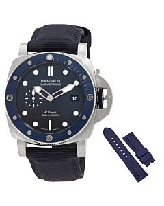 Men's Submersible Canvas Blue Dial Watch