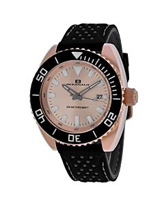 Men's Submersion Rubber Rose Gold-tone Dial Watch