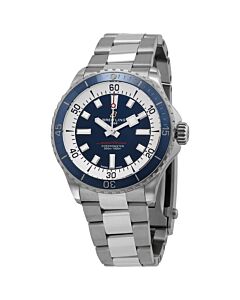 Men's Superocean Stainless Steel Blue Dial Watch