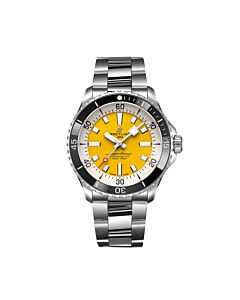 Men's Superocean Stainless Steel Yellow Dial Watch