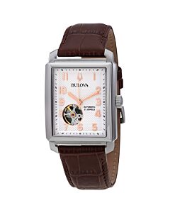 Men's Sutton Alligator-Leather Silver-White Dial Watch