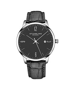 Men's Symphony Leather Grey Dial Watch