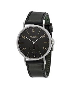 Men's Tangomat Ruthenium Datum Leather Galvanized; Ruthenium-Plated Dial Watch