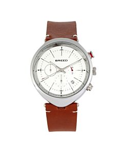 Men's Tempest Chronograph Leather White Dial Watch