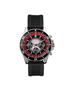 Men's Tempo Chronograph Silicone Black Dial Watch