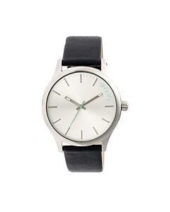 Men's 2400 Leather Silver Brushed Finish Dial