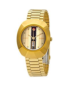 Men's The Original Stainless Steel Gold (Diamond Set) Dial Watch