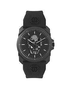Men's The Skull King Silicone Black Dial Watch