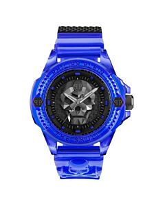 Men's The Skull Silicone Black Dial Watch