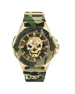 Men's The Skull Titan Silicone Camouflage Dial Watch