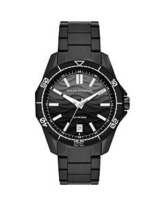 Men's Three-Hand Date Stainless Steel Gray/Black Dial Watch