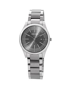 Men's Time Stainless Steel Grey Dial Watch
