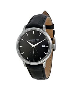 Men's Toccata Calfskin Leather Black Dial Watch