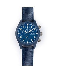 Men's Top Gun Chronograph Blue Rubber with Textile Inlay Blue Dial Watch