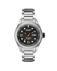 Men's Tri-Hawk Tritium Stainless Steel Black Dial Watch