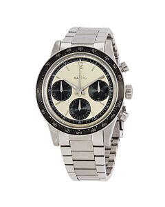 Men's Tricompax Chronograph Stainless Steel White Dial Watch