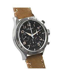 Men's Type XX Chronograph Leather Black Dial Watch