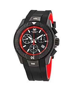 Men's UF6 Chronograph Silicone Black Dial Watch