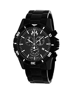 Men's Ultimate Chronograph Stainless Steel Black Dial Watch
