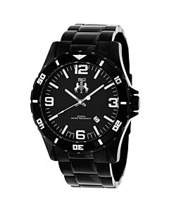 Men's Ultimate Stainless Steel Black Dial Watch