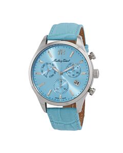 Men's Urban Chrono Chronograph Leather Blue Dial Watch