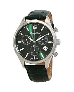 Men's Urban Chrono Chronograph Leather Green Dial Watch