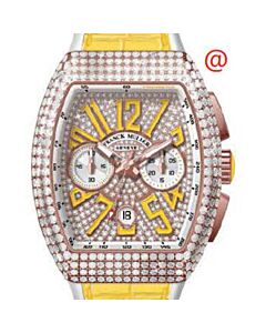 Men's Vanguard Chronograph Alligator Rose Gold-tone Dial Watch