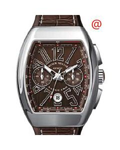 Men's Vanguard Chronograph Leather Brown Dial Watch