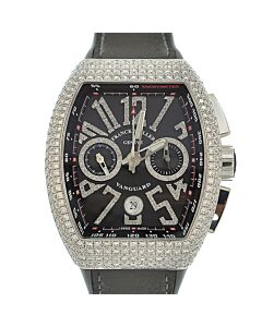 Men's Vanguard Chronograph Leather Grey Dial Watch