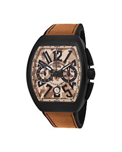 Men's Vanguard Chronograph Leather (inner Rubber) Brown Camouflage Dial