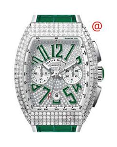 Men's Vanguard Classical Chronograph Alligator Green Dial Watch